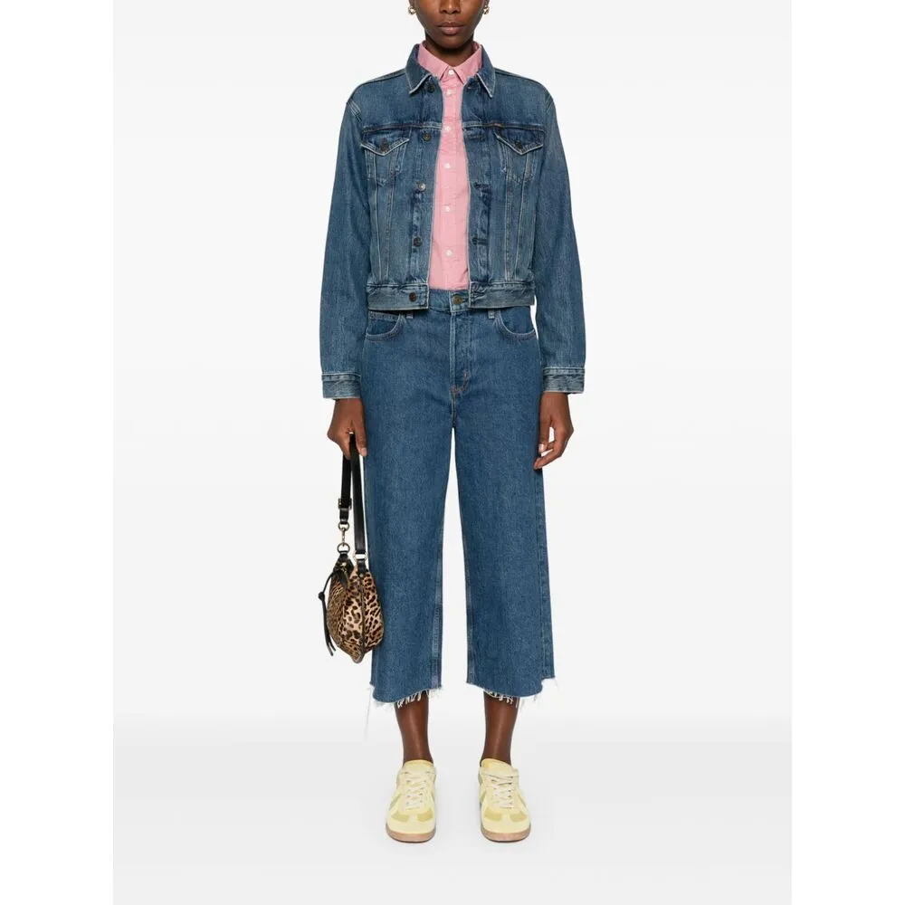 Flag-Patch Denim Jacket
