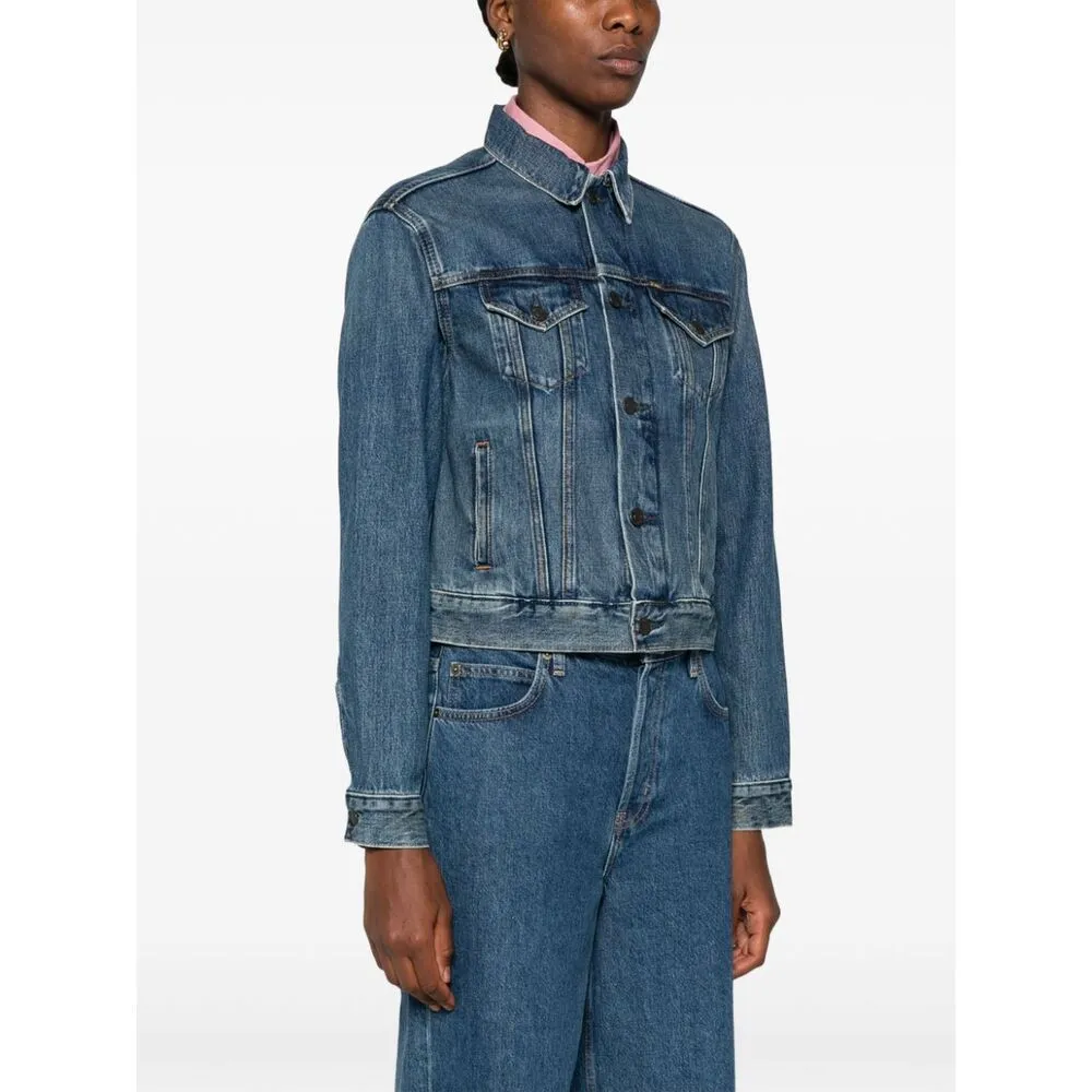 Flag-Patch Denim Jacket