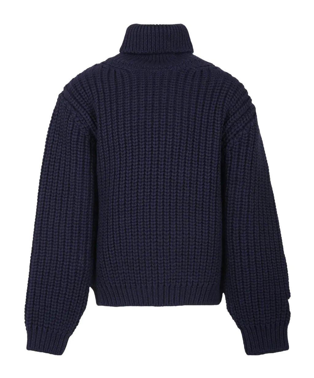 Twisted Turtleneck Sweater