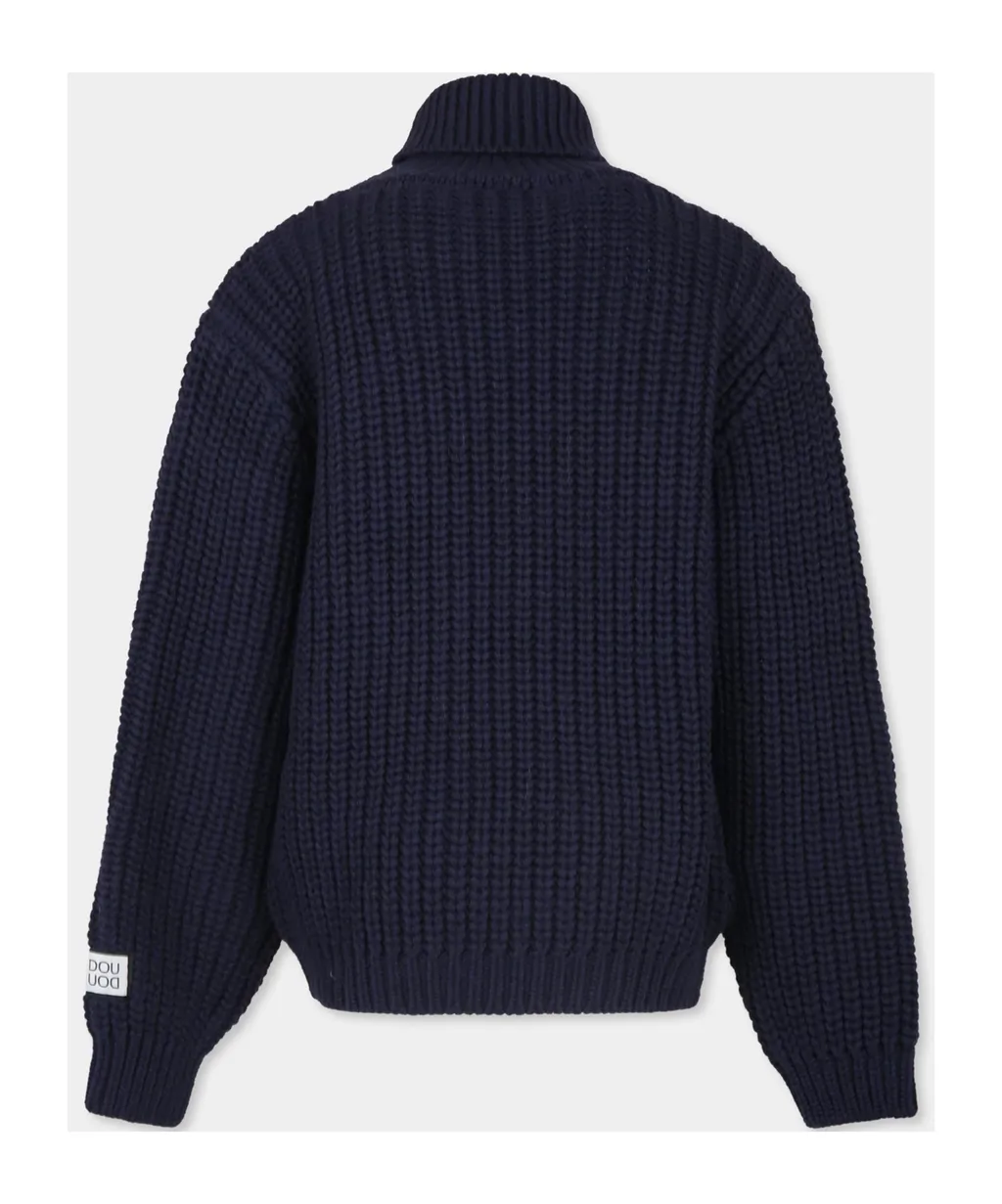 Twisted Turtleneck Sweater