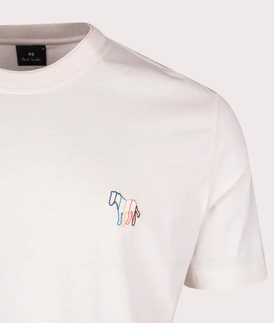 Ps Paul Smith Zebra Motif Crewneck T-Shirt
