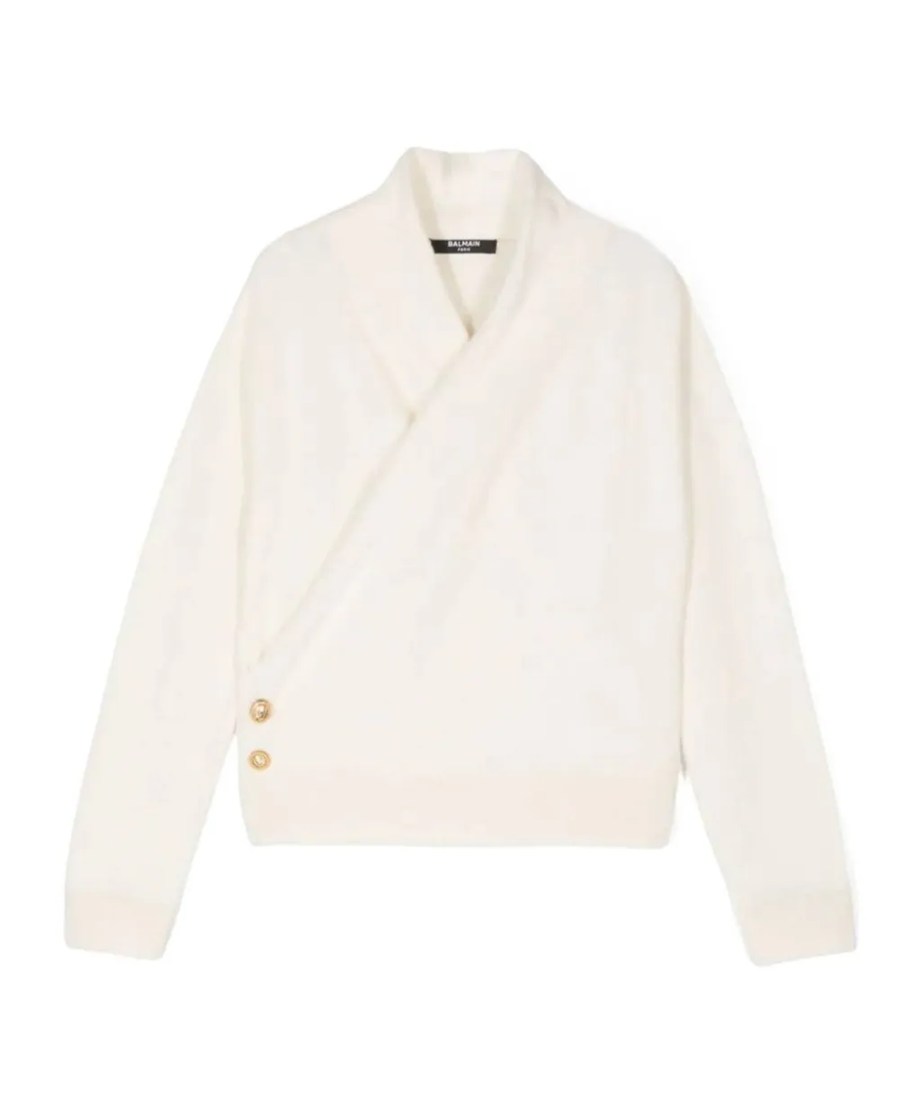 Balmain Kids V-Neck Knitted Jumper