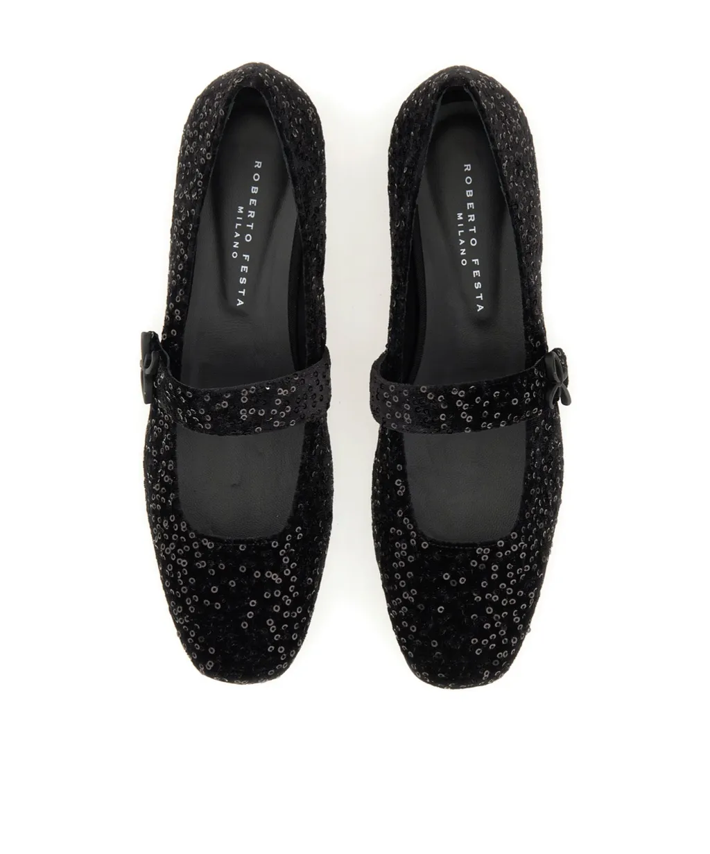 Roberto Festa Rhinestone Ballerina Flats