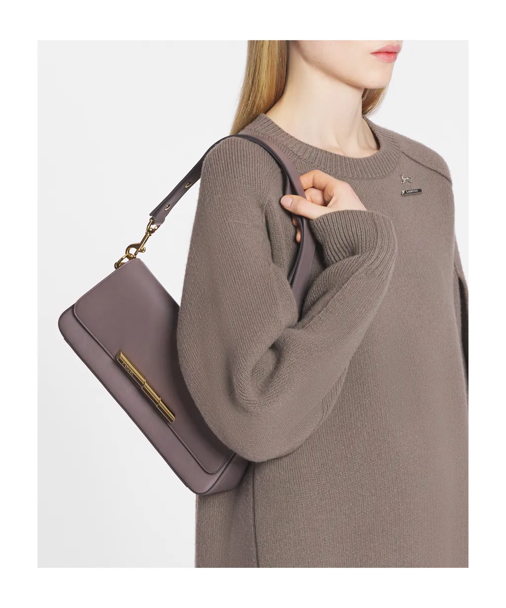 Lanvin Sequence Logo Engraved Shoulder Bag
