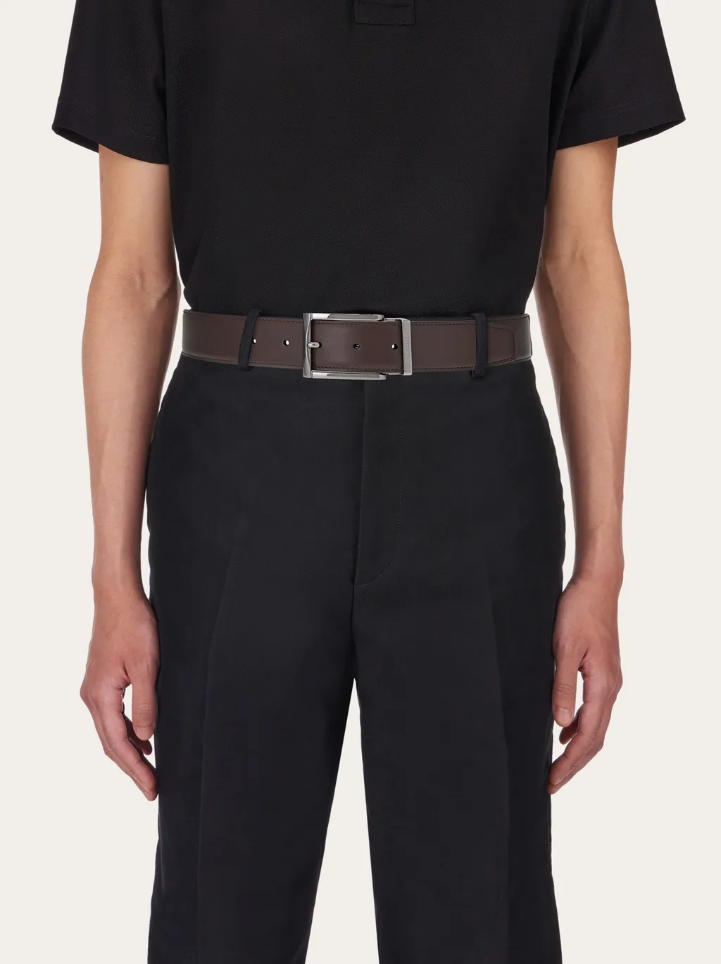 Salvatore Ferragamo Logo Engraved Buckle Reversible Belt