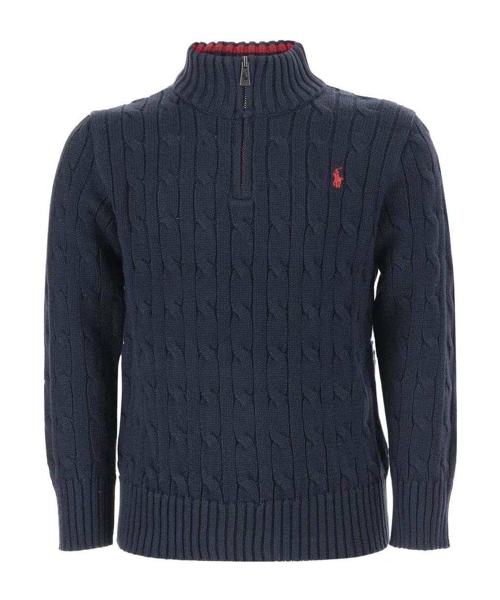 Ralph Lauren Kids Logo Embroidered Turtleneck Jumper