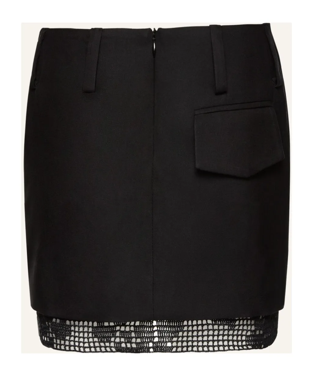 Magda Butrym Lace Trim Mini Skirt