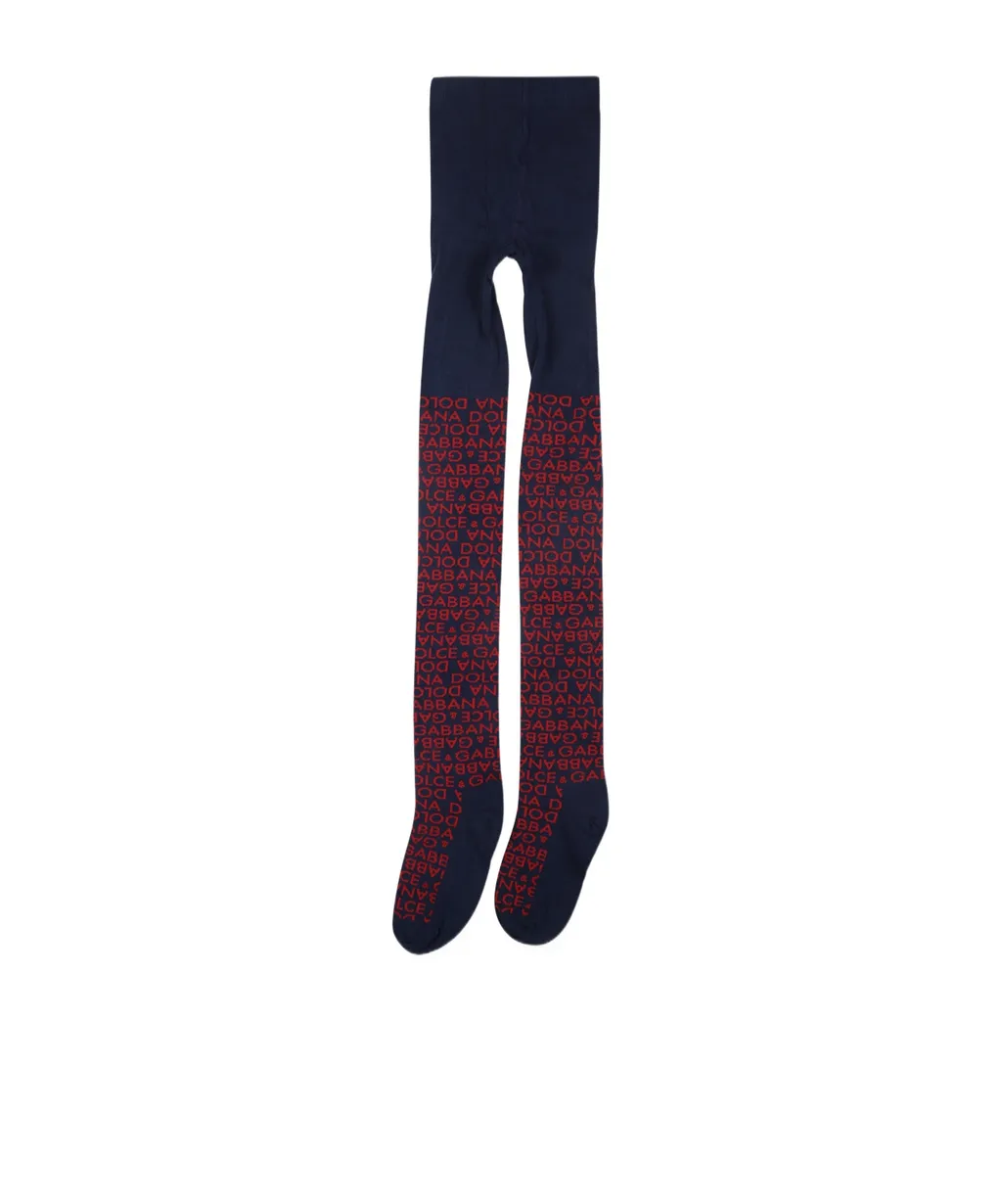 Dolce & Gabbana Kids Logo Intarsia Knitted Tights