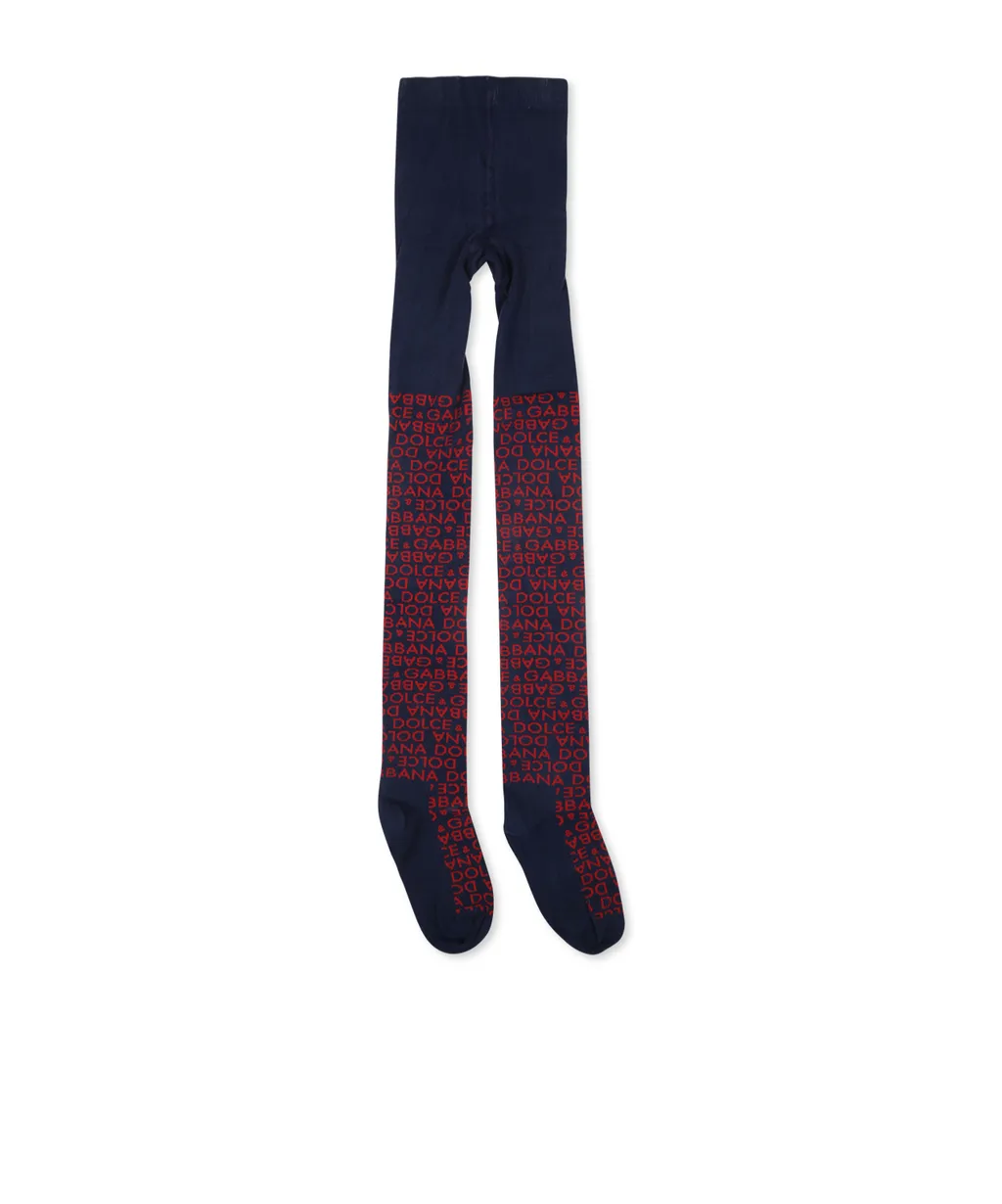 Dolce & Gabbana Kids Logo Intarsia Knitted Tights