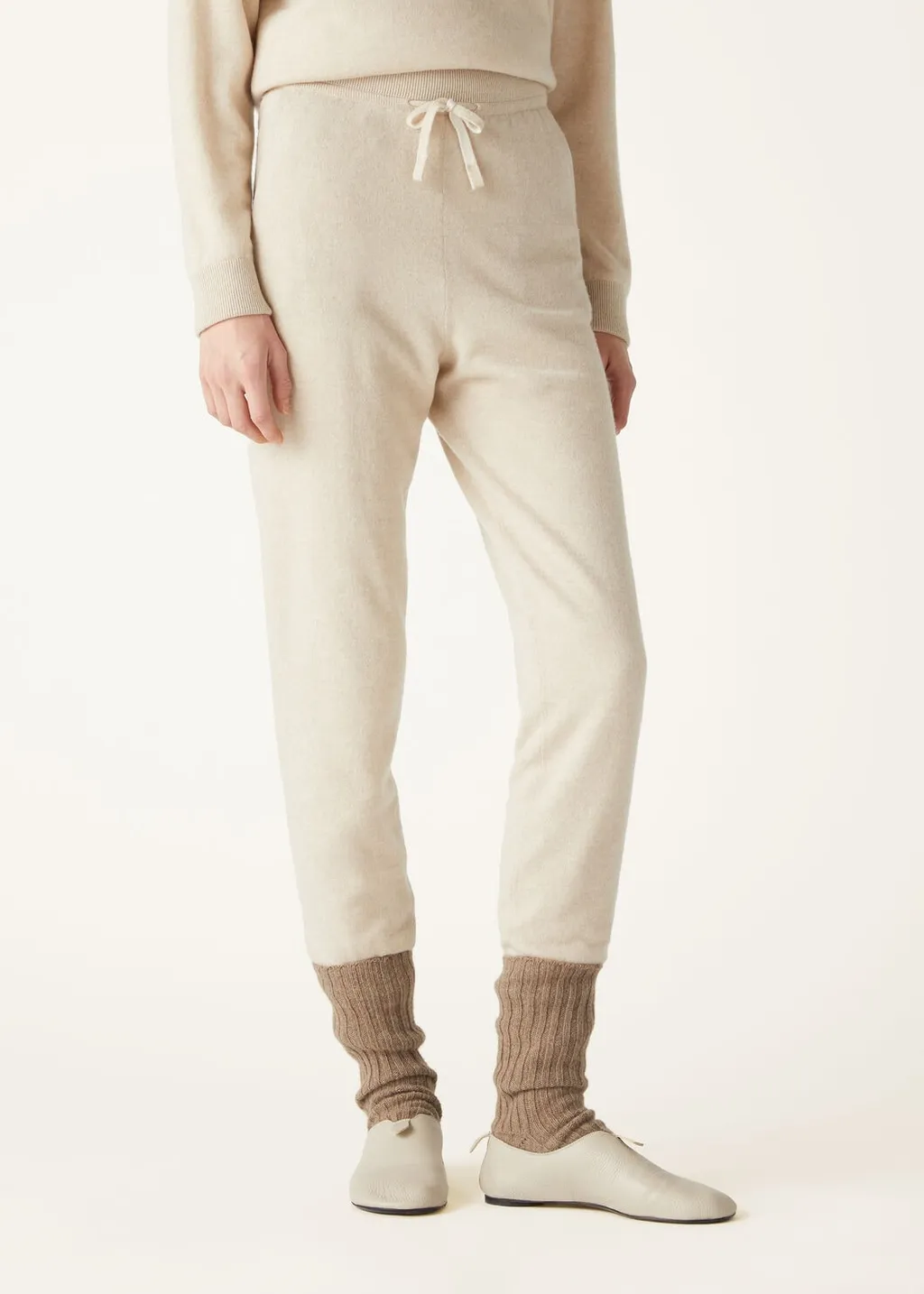 Drawcord Cashmere Sweatpants