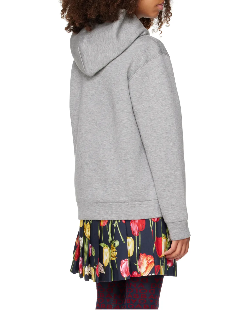 Dolce & Gabbana Kids Logo-Printed Ribbed Edge Hoodie