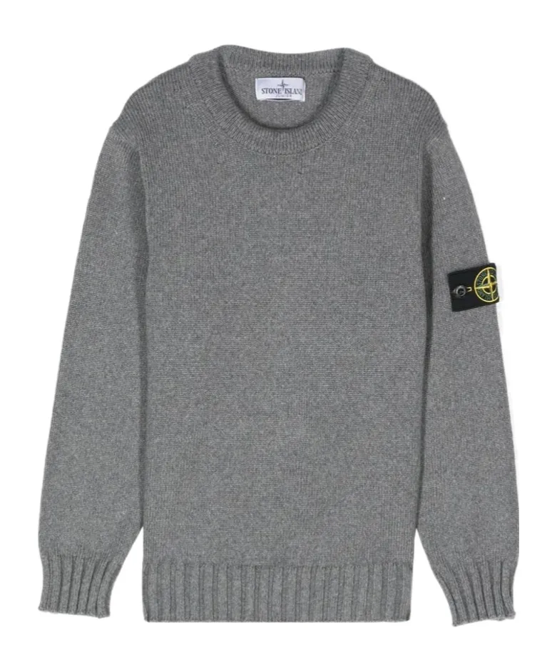 Stone Island Junior Logo Patch Crewneck Jumper