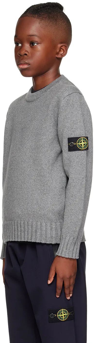 Stone Island Junior Logo Patch Crewneck Jumper