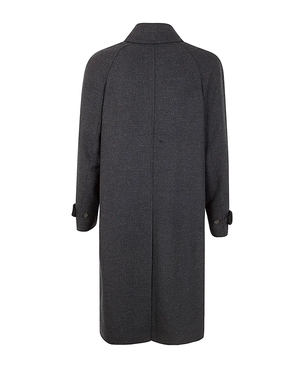 Lardini Single-Breasted Striped Coat