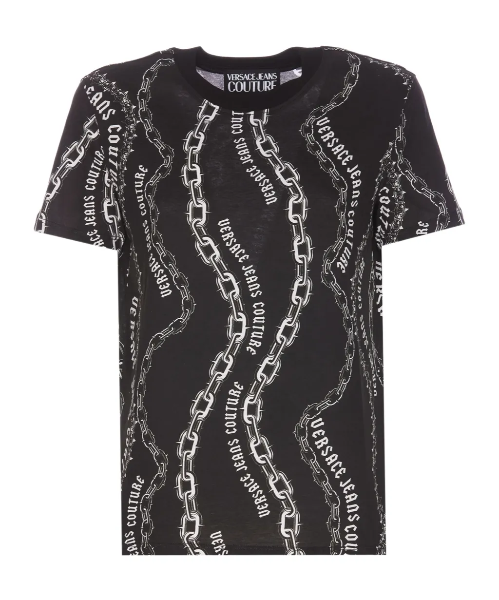 Versace Jeans Couture Chain Couture Printed Crewneck T-Shirt