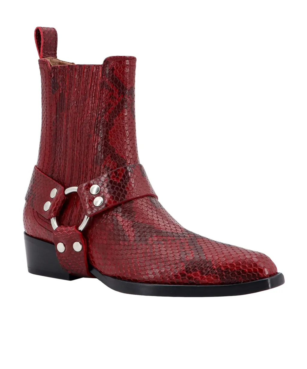 Paris Texas Helena Embossed Ankle Boots