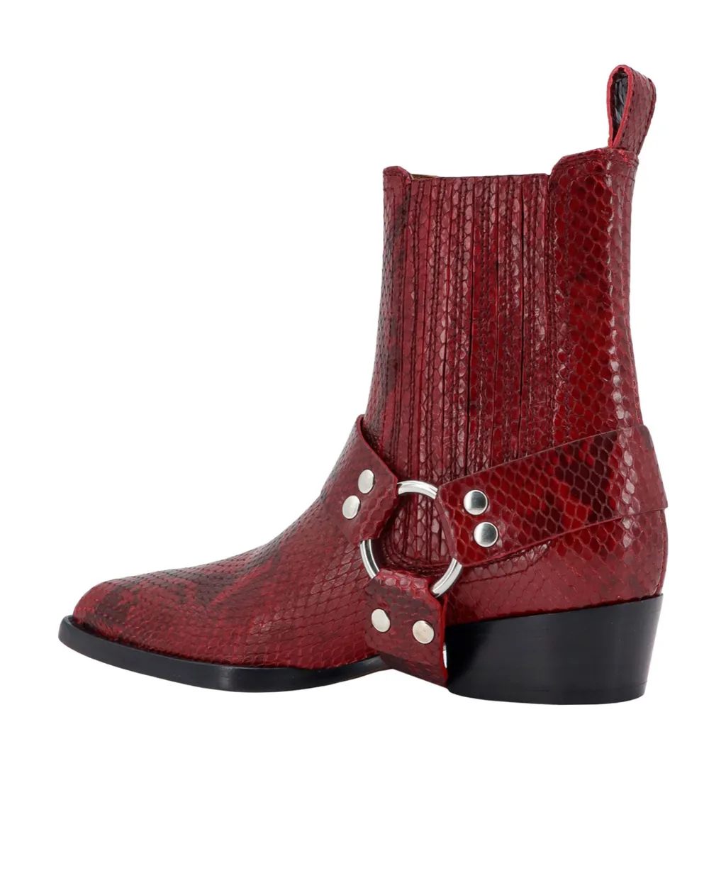 Paris Texas Helena Embossed Ankle Boots