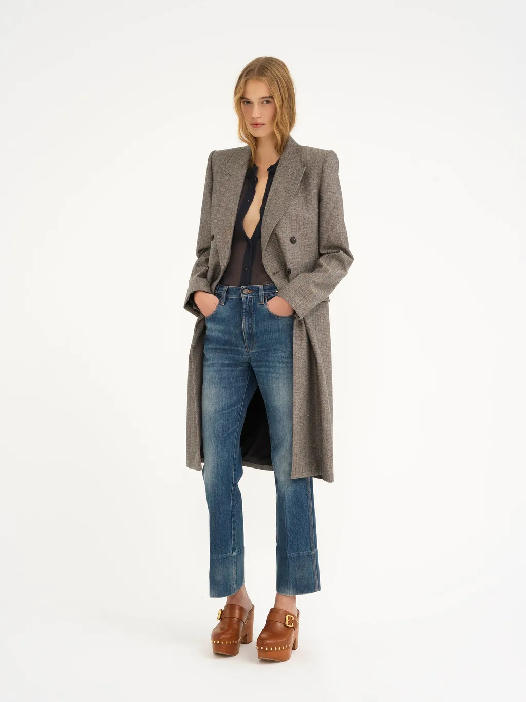 Wool Double-Breasted Coat