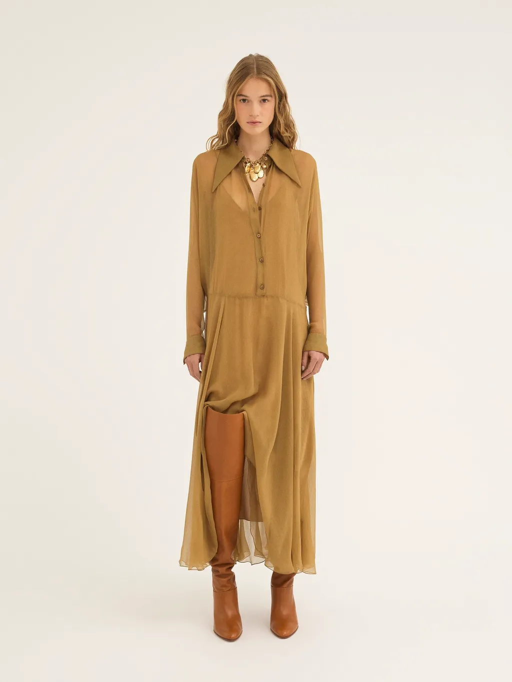 Tulle Long Shirt Skirt