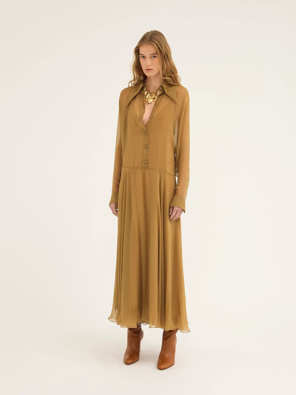 Tulle Long Shirt Skirt