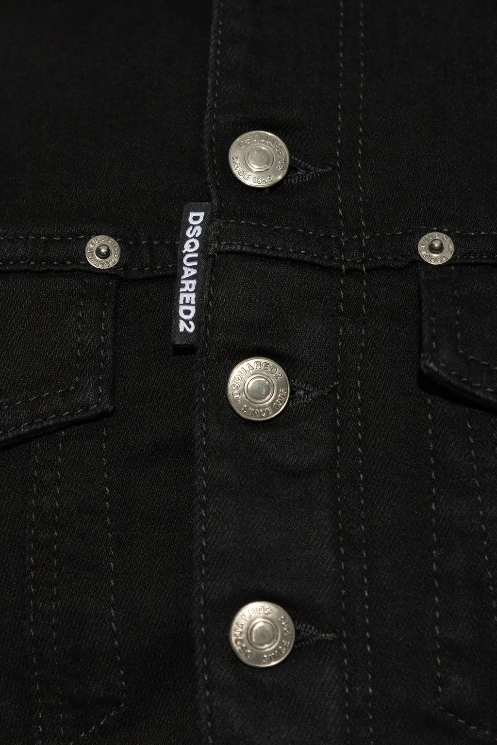 Dsquared2 Logo Patch Denim Shirt Dress