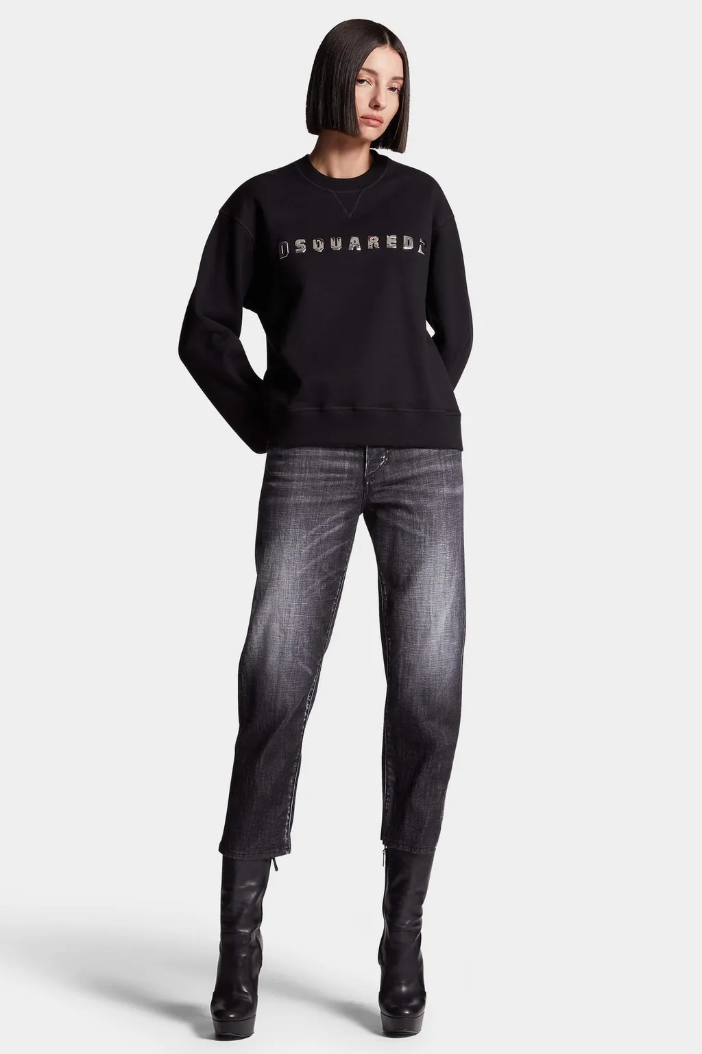 Dsquared2 Logo Detailed Crewneck Sweatshirt