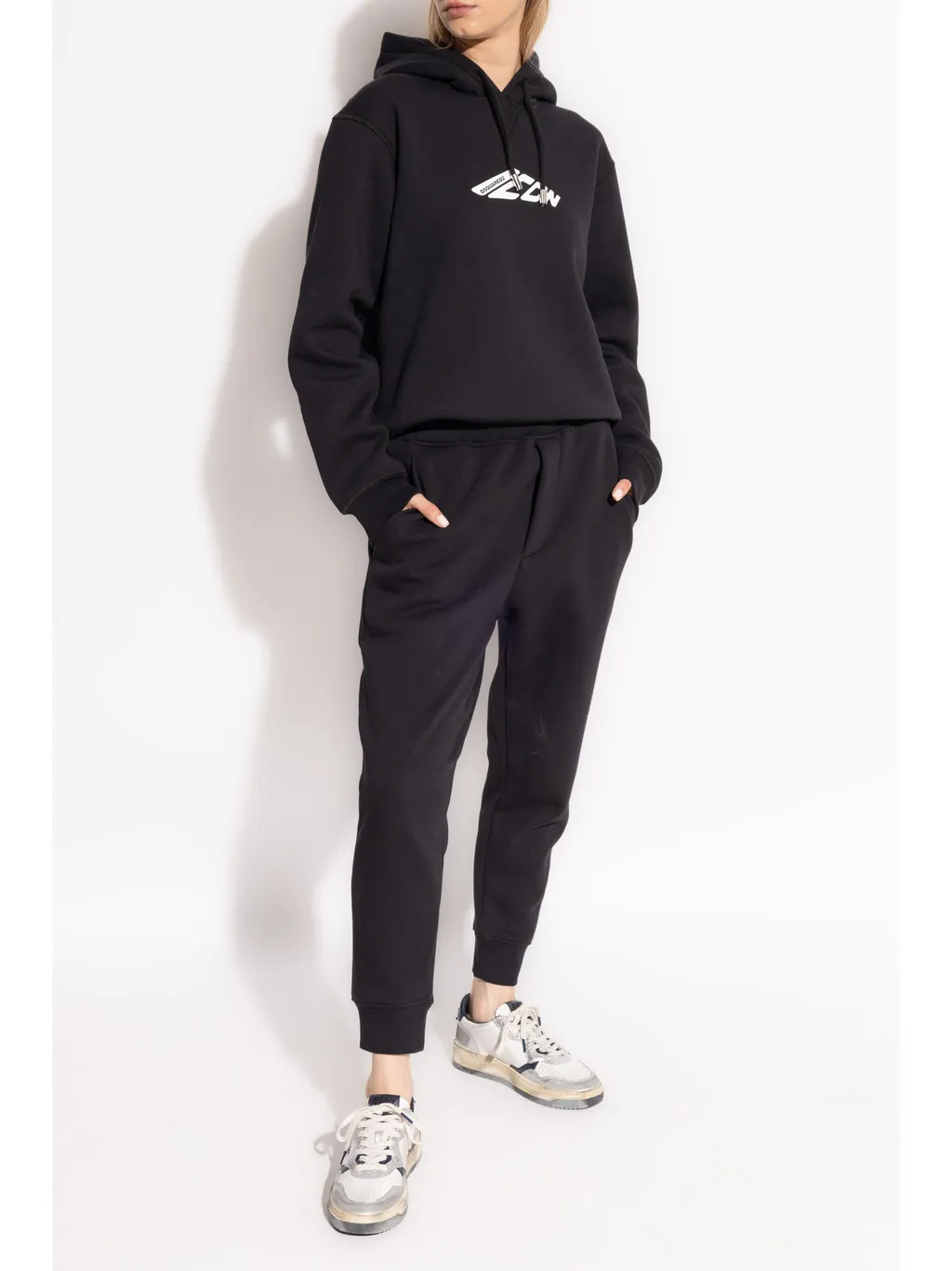 Dsquared2 D2 Logo Printed Drawstring Hoodie