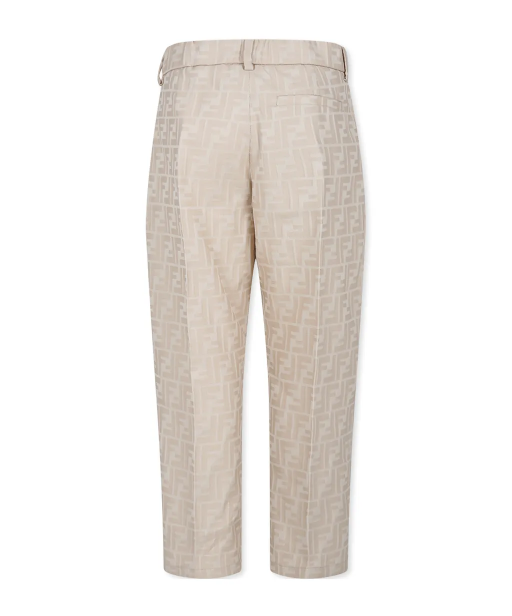 Fendi Kids Logo Monogrammed Straight-Leg Pants