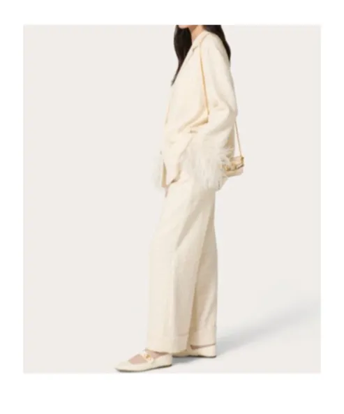 Valentino	Straight Hem Wide Leg Trousers