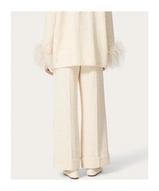 Valentino	Straight Hem Wide Leg Trousers
