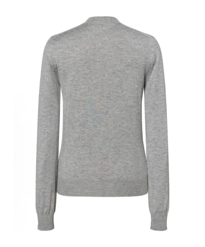 Miu Miu Crewneck Button-Up Cardigan