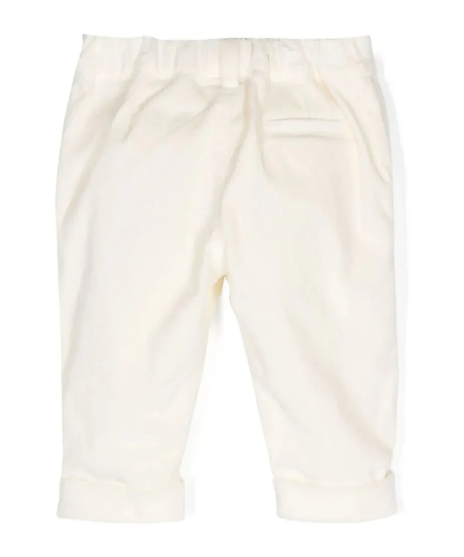Fendi Kids Logo Embroidered Corduroy Pants