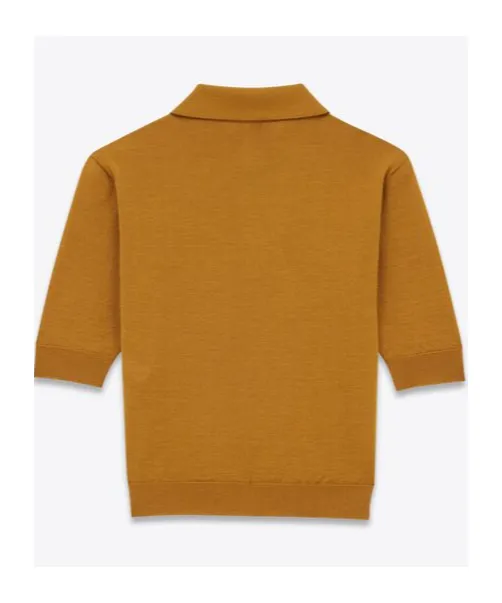 Saint Laurent Cassandre Short-Sleeved Polo Shirt