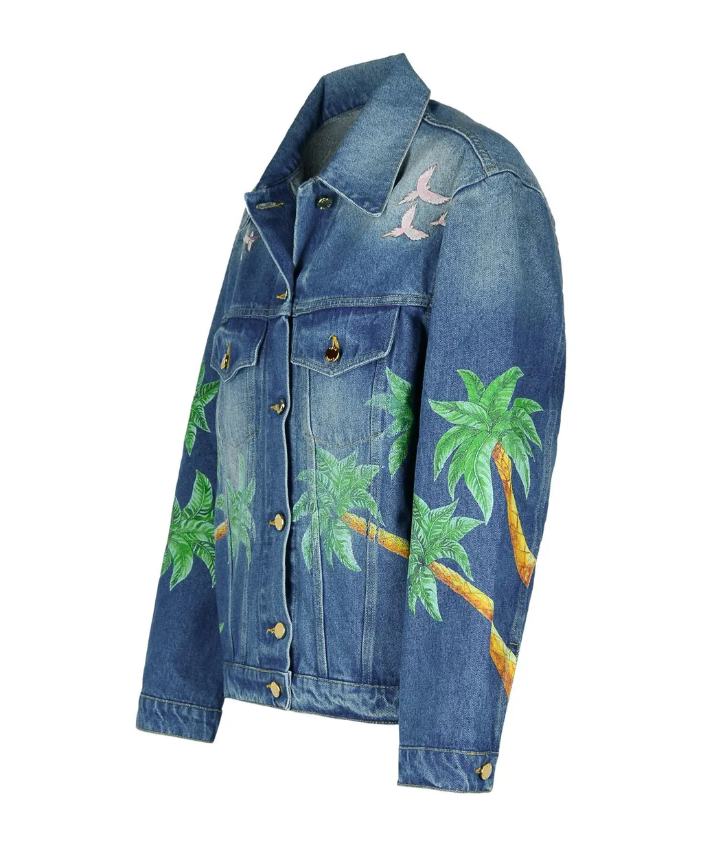 Casablanca Tennis Club Washed Denim Jacket