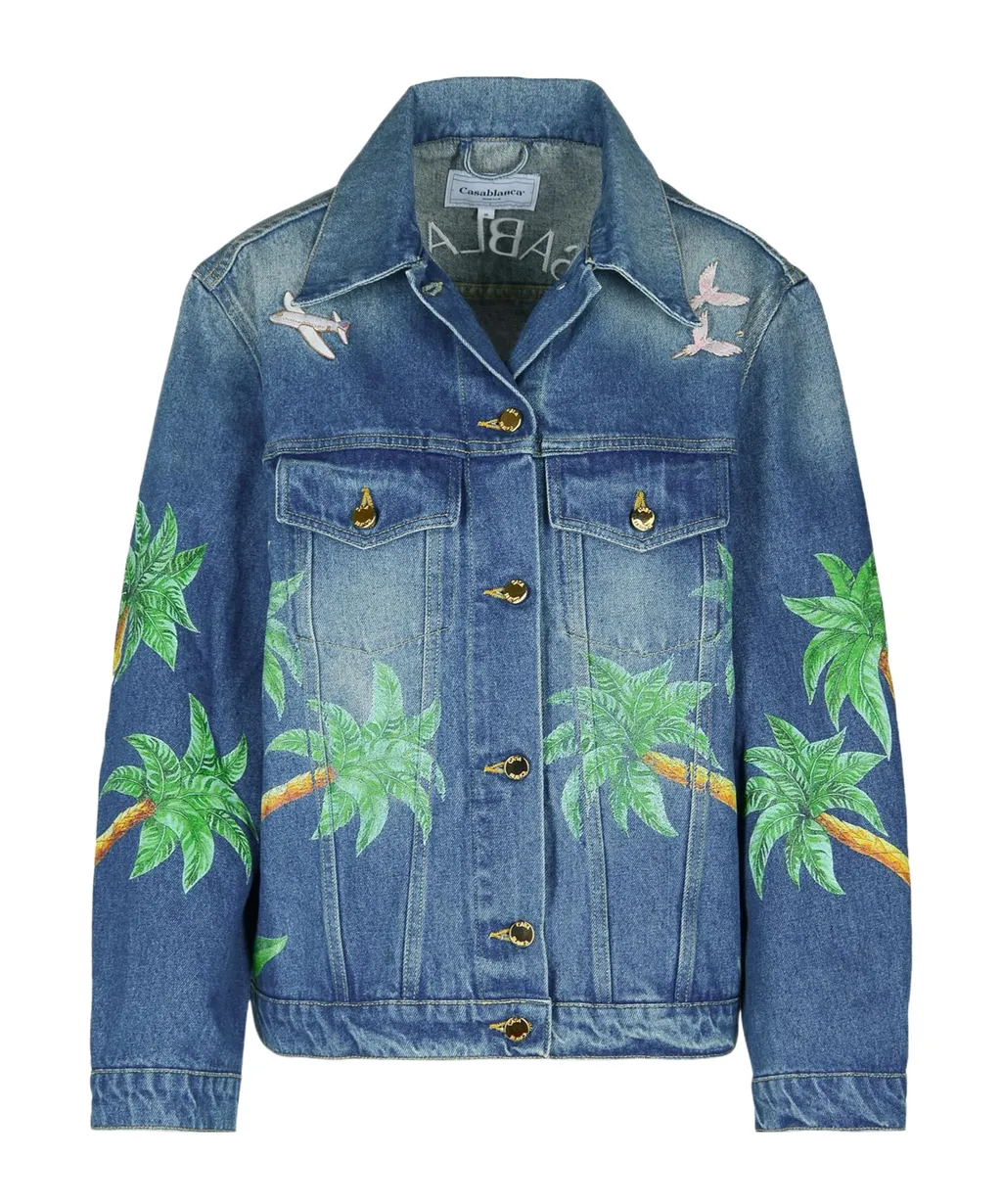 Casablanca Tennis Club Washed Denim Jacket