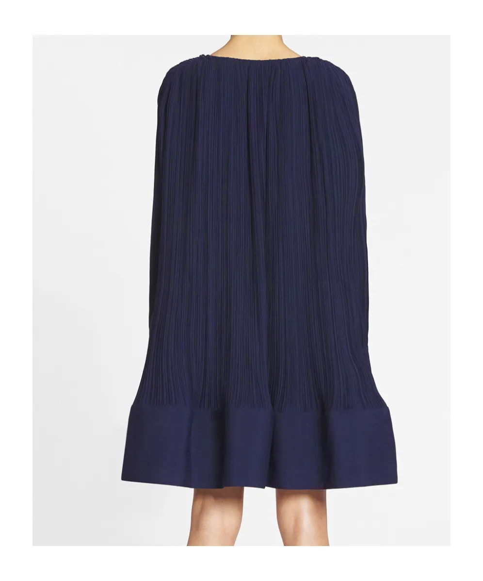 Lanvin Flared Hem Pleated Midi Dress