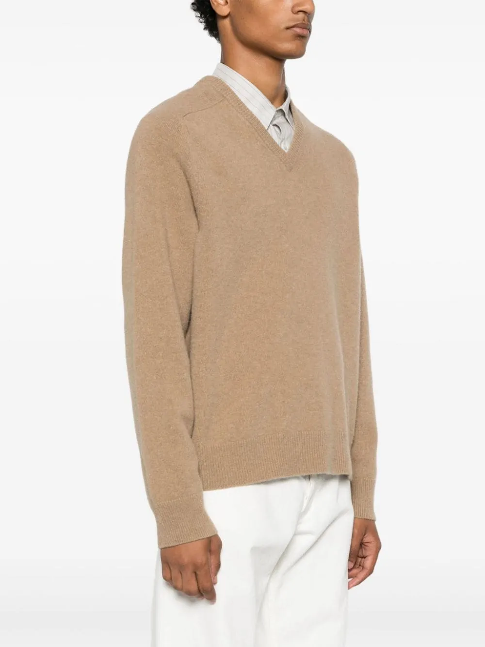 Maison Margiela Four-Stitch V-Neck Jumper
