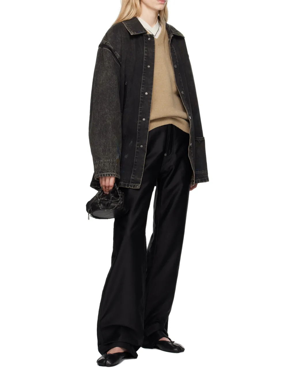 Maison Margiela Four-Stitch V-Neck Jumper
