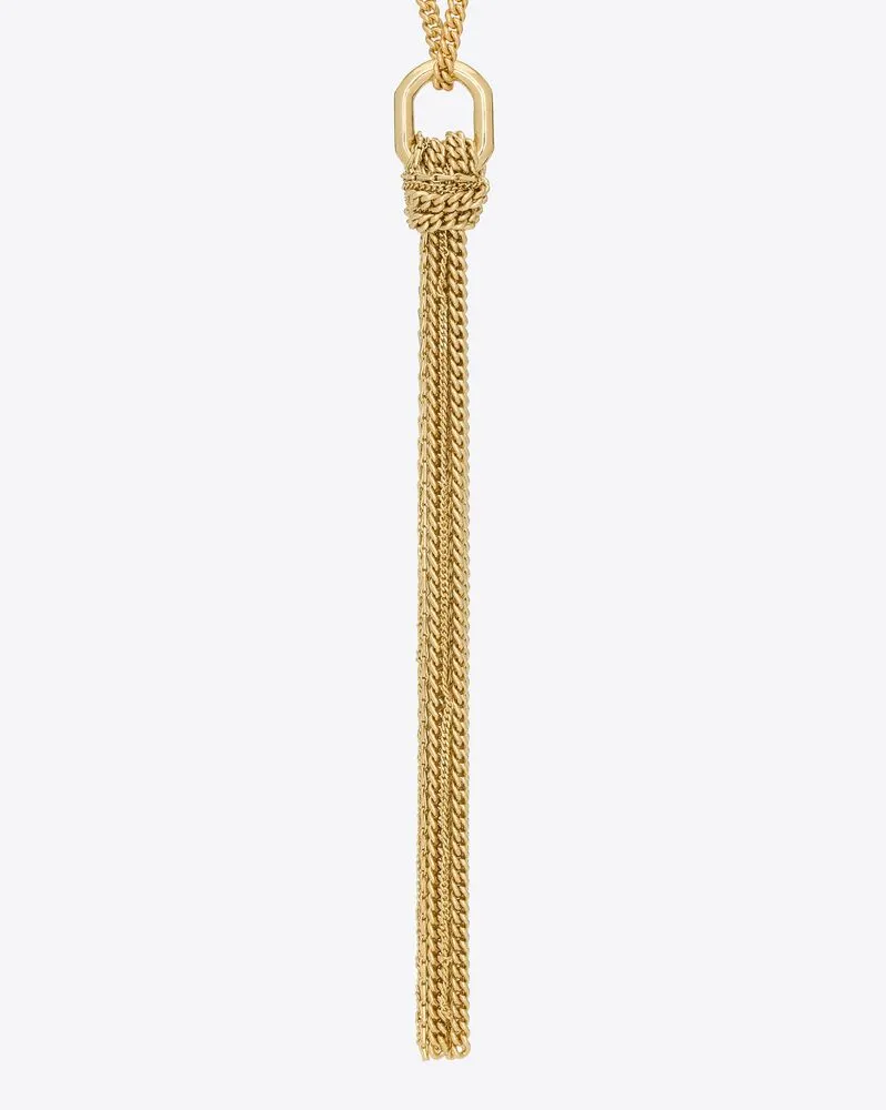 Saint Laurent Cassandre Tassel Necklace