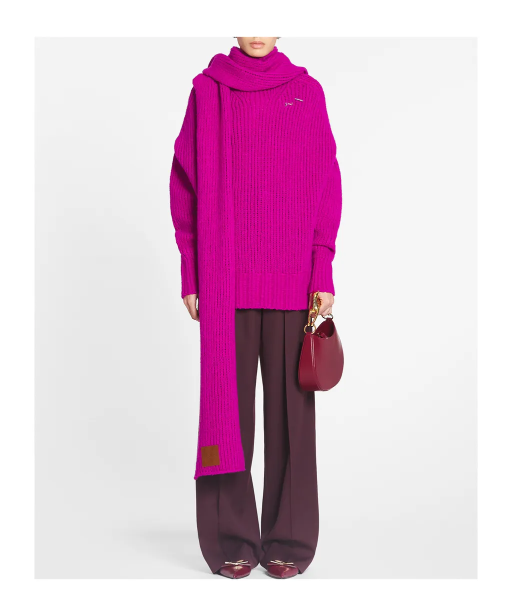 Lanvin Logo-Plaque Knitted Jumper