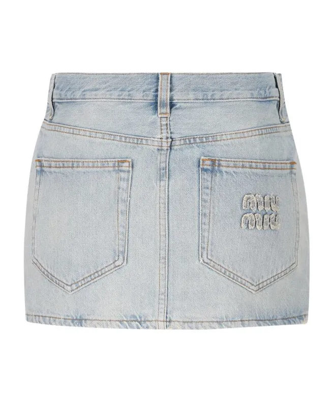 Miu Miu Denim Mini Skirt