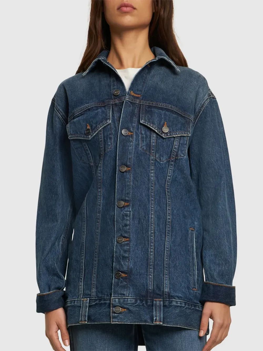 Khaite Ross Buttoned Denim Jacket