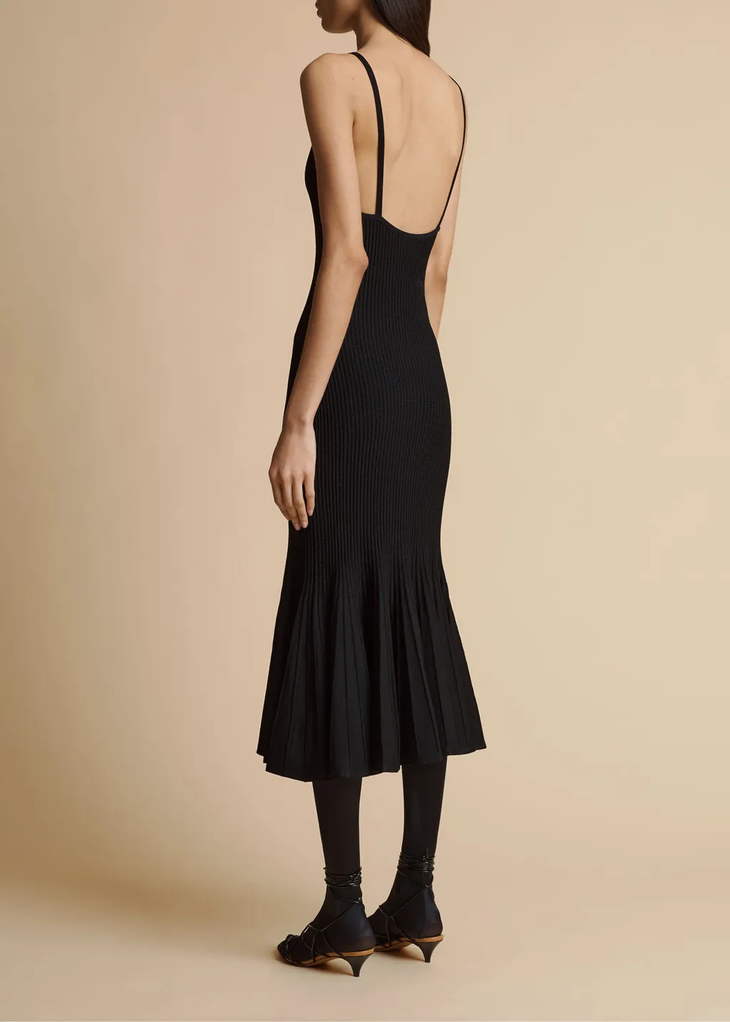 Khaite Queen V-Neck Midi Dress