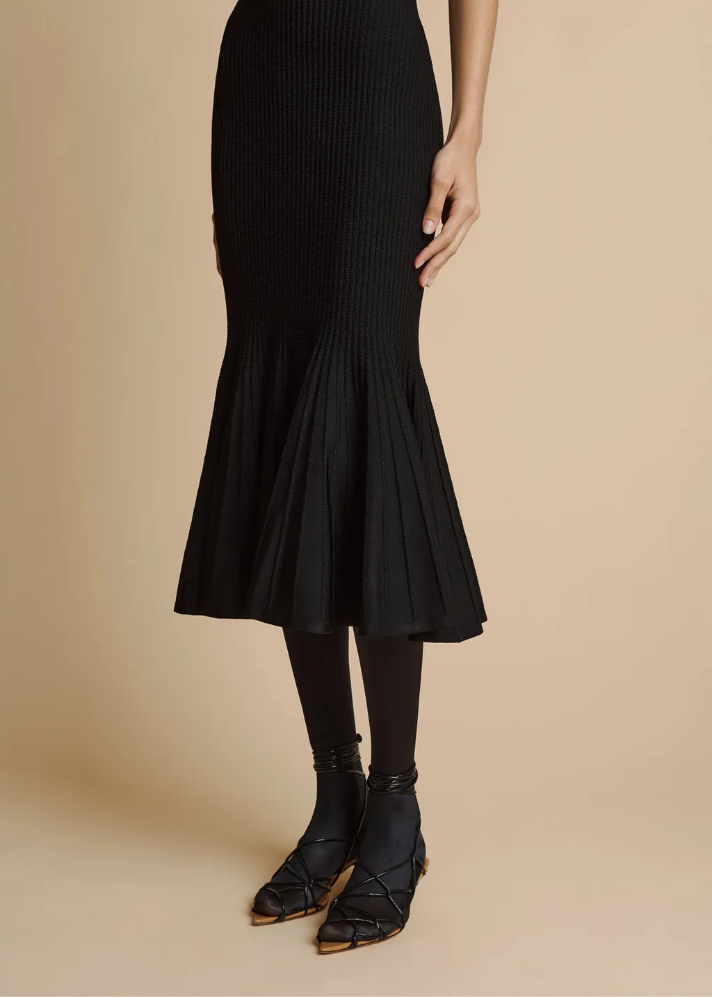 Khaite Queen V-Neck Midi Dress