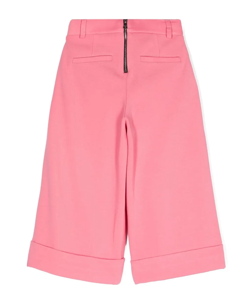 Pleat-Detail Wide-Leg Trousers