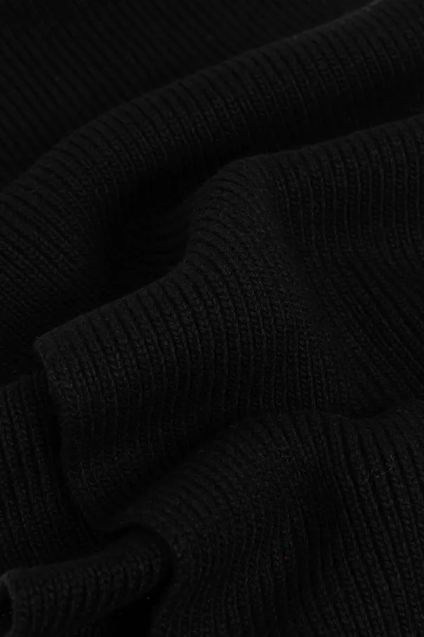 Stone Island Junior Compass Patch Knitted Scarf
