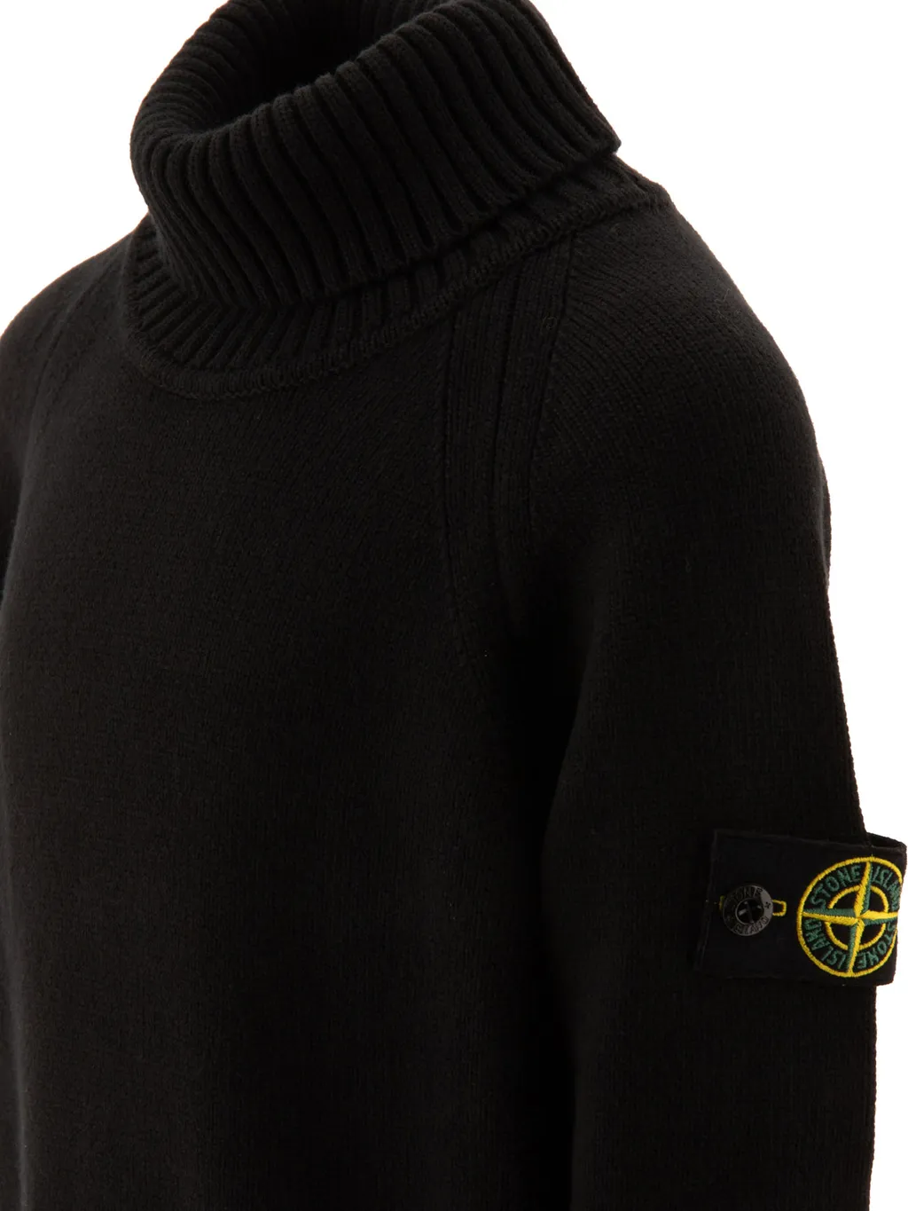 Stone Island Junior Compass Patch Turtleneck Jumper