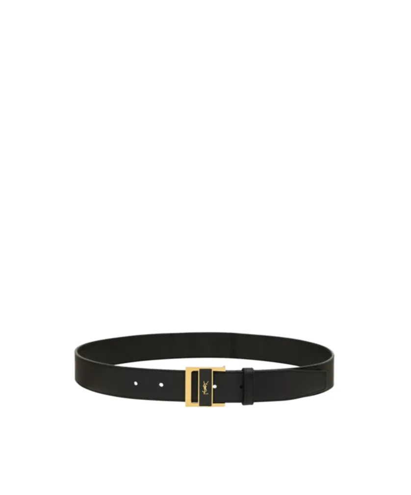Saint Laurent Gio Logo Plaque Belt