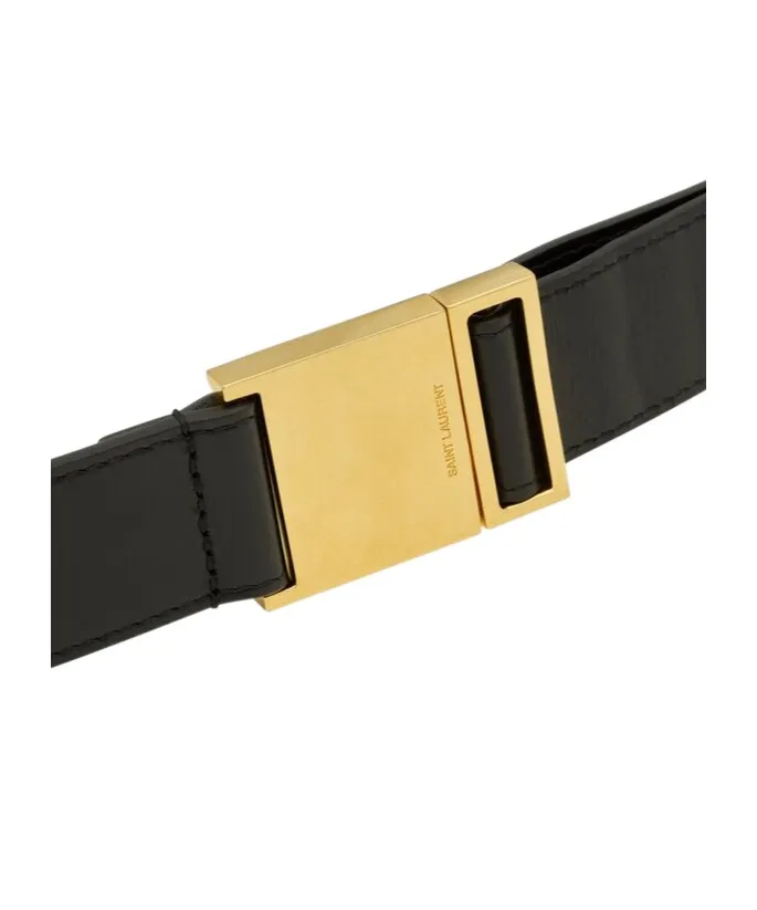 Magnetic Belt In Shiny Leather