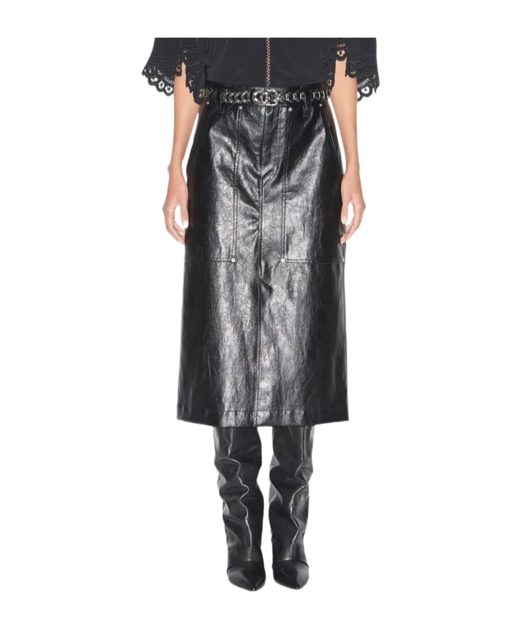 Isabel Marant ÉToile Angele Belted Waist Midi Skirt